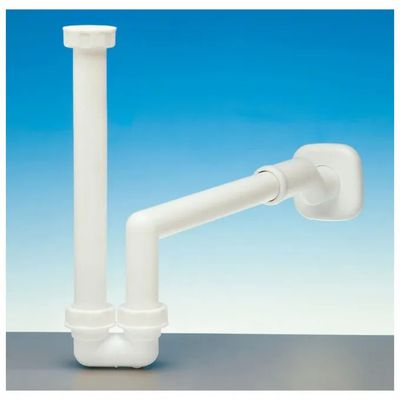 LIRA Sifone Eccentrico Salvaspazio per Lavabo e Bidet 11 cm