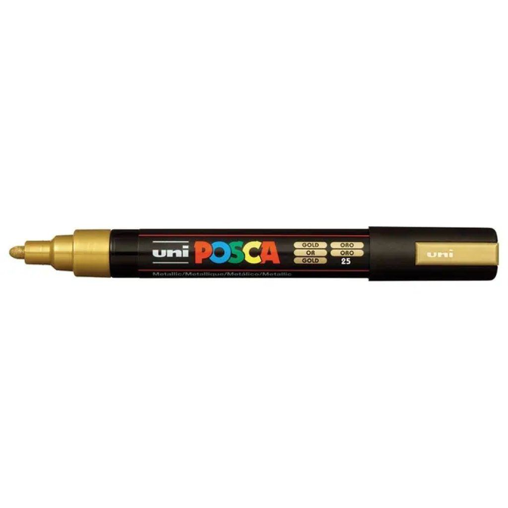 OSAMA Uni POSCA Pennarelli Oro Medio, Confezione da 6