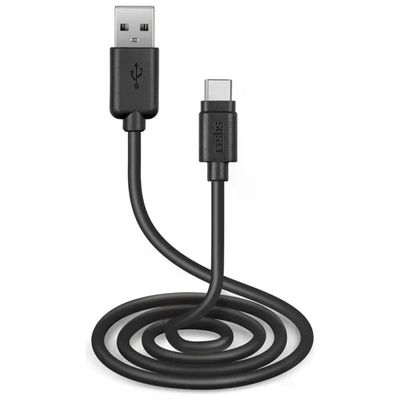 SBS Cavo USB-A a USB-C per Ricarica e Dati, 3 m, Nero