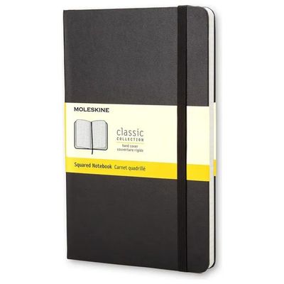 Moleskine Taccuino Large a Quadretti, Copertina Rigida Nera, 240 Fogli Moleskine Taccuino Large a Quadretti, Copertina Rigida Nera, 240 Fogli