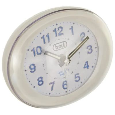 Trevi SL3052 – Orologio da tavolo al quarzo con sveglia, bianco