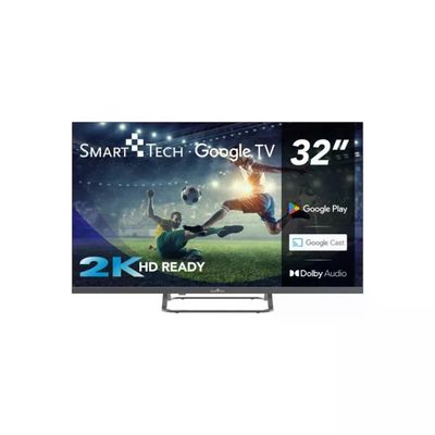 Smart Tech 32QG01V TV QLED 32'' Full HD Google TV DVB-T2 S2 3 HDMI Wi-Fi Bluetooth HDR10 colore Nero