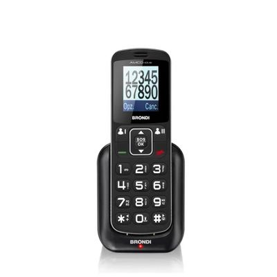 Brondi Amico Home Nero – Cellulare per Anziani con Tasto SOS