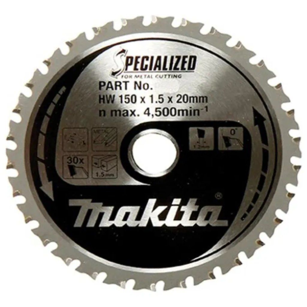 Makita B-46296 Lama Circolare per Metalli Ferrosi 150 mm, 32 Denti Makita B-46296 Lama Circolare per Metalli Ferrosi 150 mm, 32 Denti