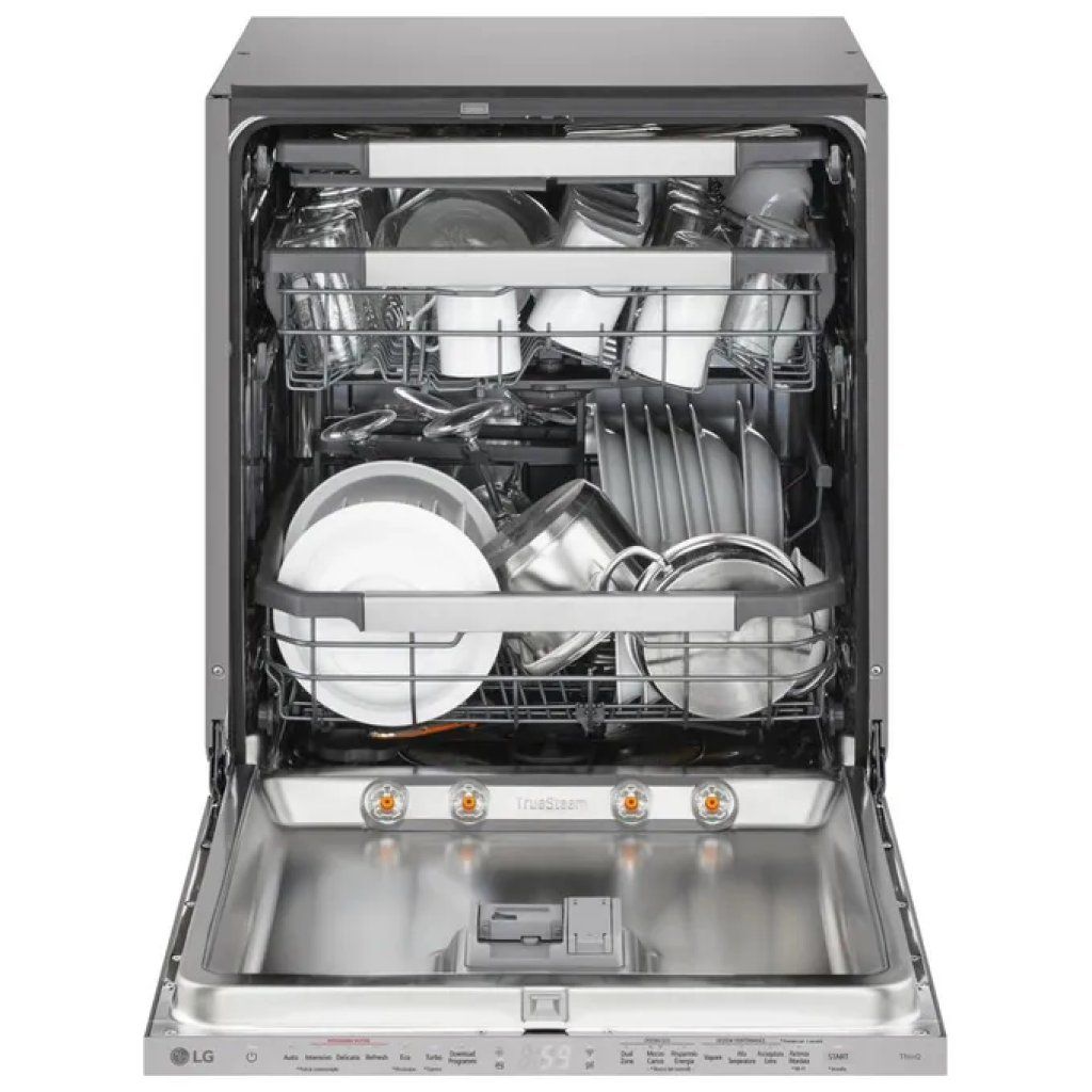 LG DB597TXSW Lavastoviglie da Incasso 14 Coperti, Classe A-20%, QuadWash, Bianco