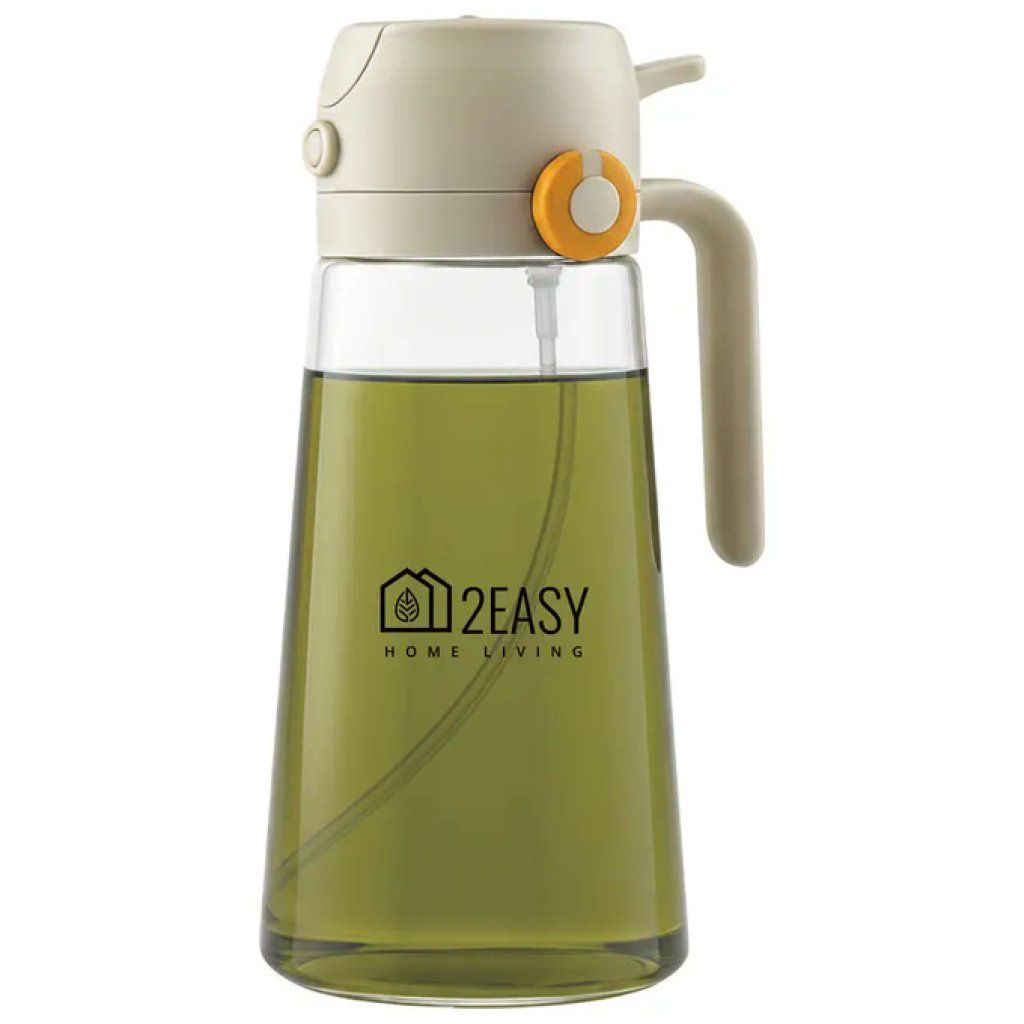 STEEL BOTTLE 2EASY 21190 Dosatore Spray Olio e Aceto 2 in 1, Trasparente, 18 cm