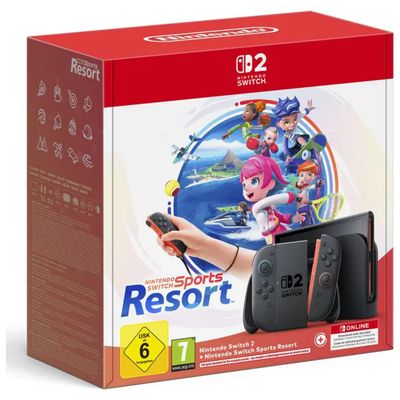 Nintendo Switch 2 con Switch Sports Resort, 256 GB, schermo touch da 7,9”, Wi-Fi 6, Nero