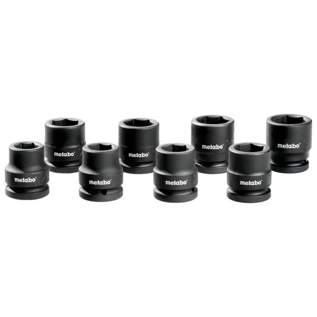 Metabo 628834000 Set di 8 chiavi a bussola, 21–32 mm