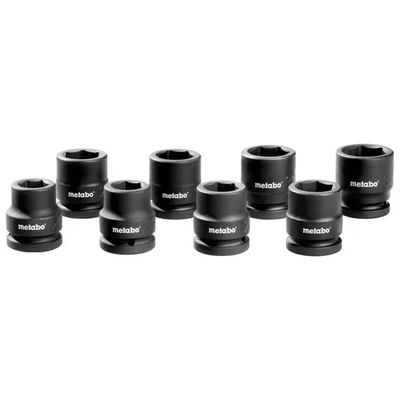 Metabo 628834000 Set di 8 chiavi a bussola, 21–32 mm