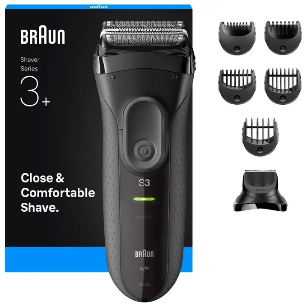 Braun Series 3 3000BT Rasoio Elettrico Nero/Grigio