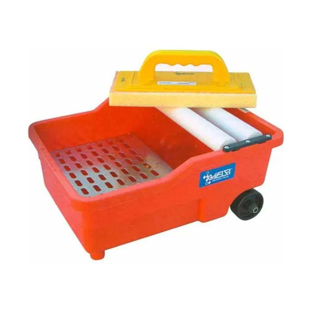 GHELFI Vaschetta Lavaggio Piastrelle 12 L con Frattone e Ruote GHELFI Vaschetta Lavaggio Piastrelle 12 L con Frattone e Ruote