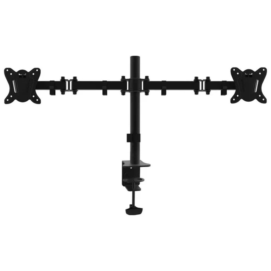 EQUIP 650152 Supporto da Tavolo per 2 Monitor da 13 EQUIP 650152 Supporto da Tavolo per 2 Monitor da 13" a 27", VESA 75x75/100x100, Nero