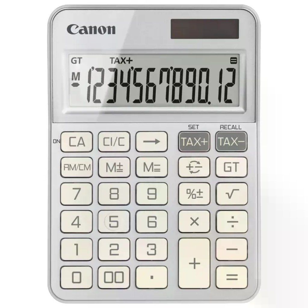 Canon KS-125KB – Calcolatrice da tavolo 12 cifre, argento