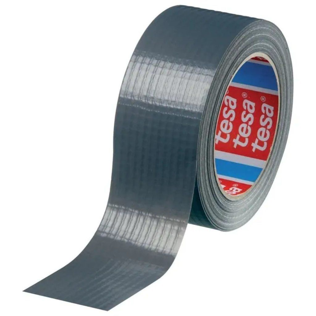 Tesa 4610 Nastro Americano Telato Nero, 50 mm x 25 m