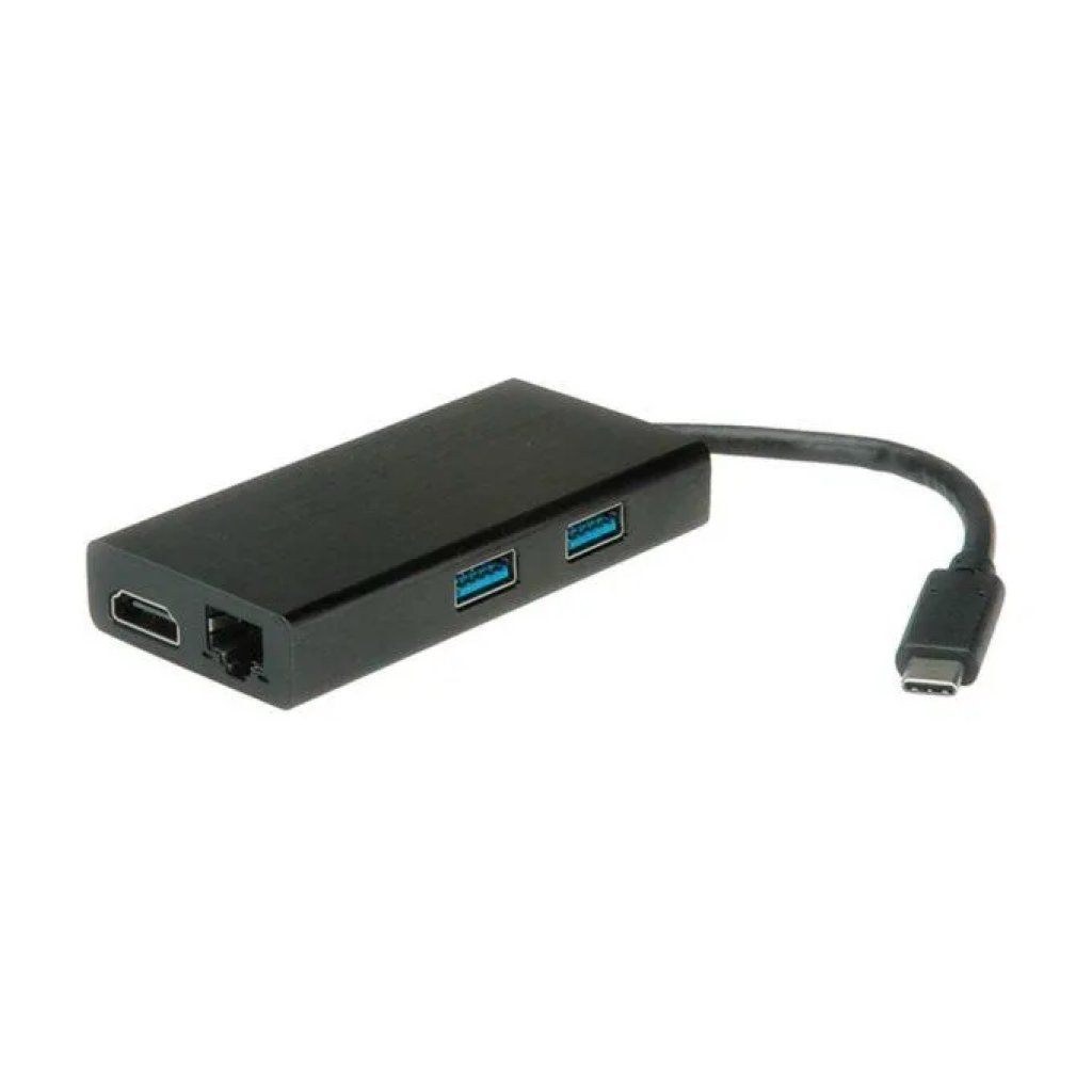 NILOX ROS3251 Docking Station USB-C con HDMI 4K, USB 3.0, Ethernet e Lettore SD