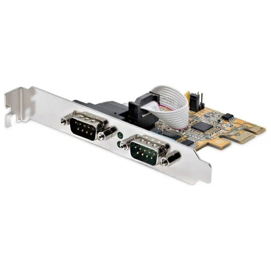 StarTech.com Scheda PCIe con 2 porte seriali RS-232 DB9 StarTech.com Scheda PCIe con 2 porte seriali RS-232 DB9