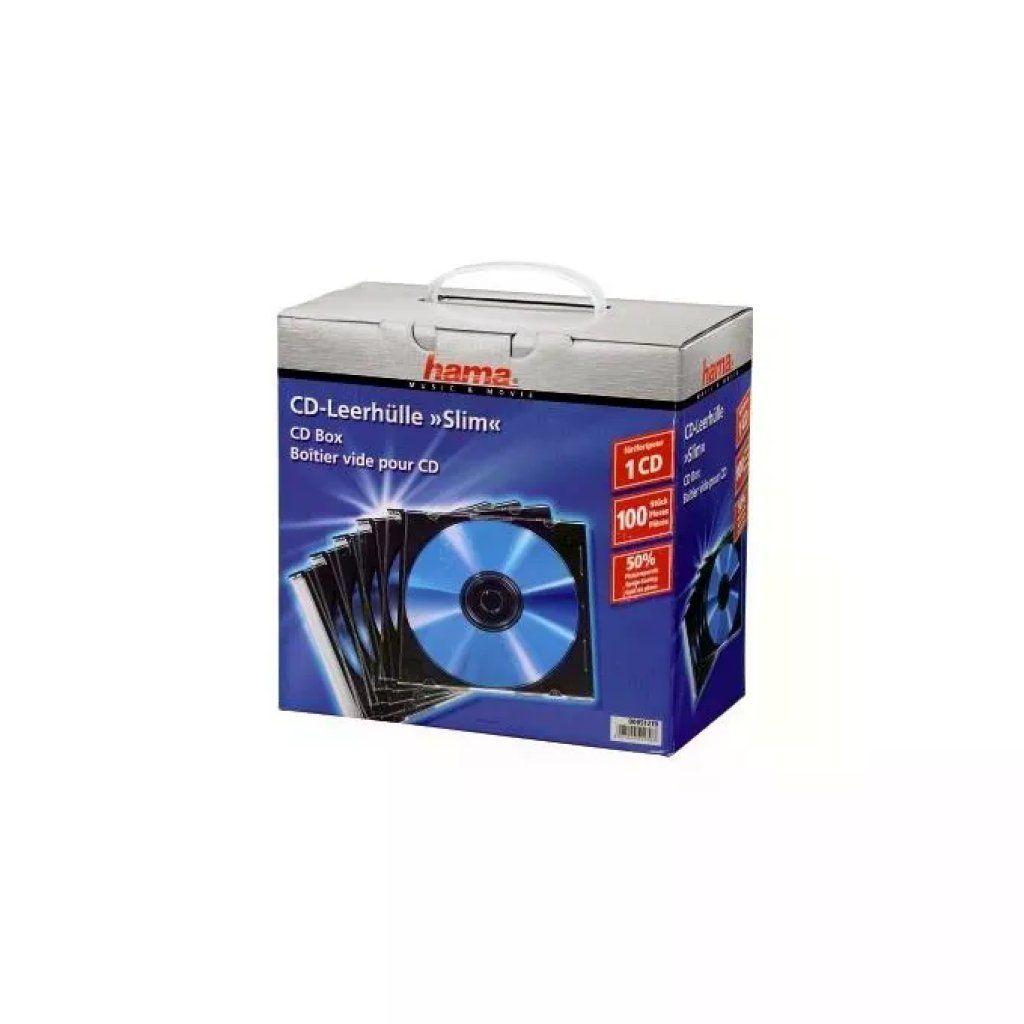 Hama 00051270 – Custodia Slim per 100 CD/DVD