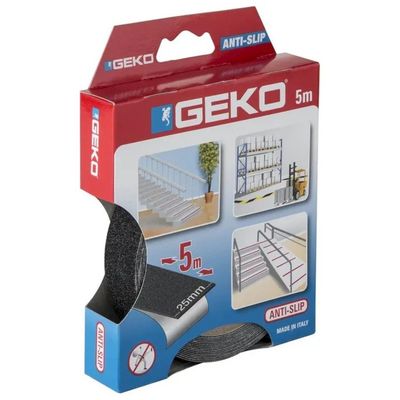 TREEMME Nastro antiscivolo nero adesivo 25 mm x 5 m