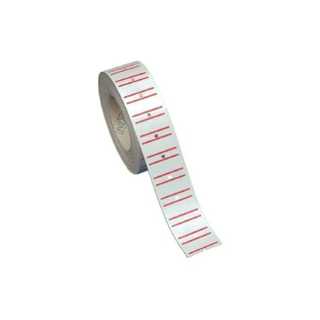 MARKIN Rotoli di Etichette Permanenti per Prezzatrice, 21 x 12 mm, Bianche con Righe Rosse, 20 Rotoli