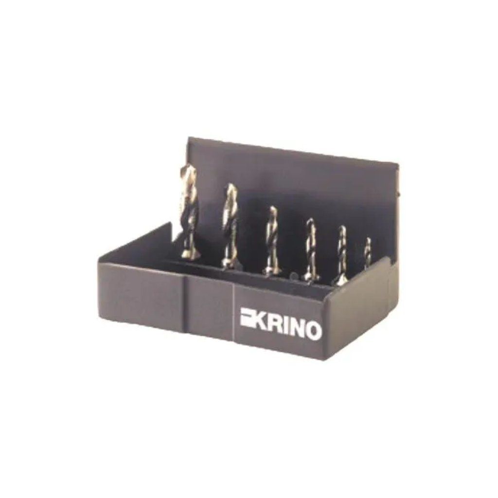 KRINO 19020213 – Set 7 maschi HSS-G per filettatura M3-M10, attacco esagonale 1/4 KRINO 19020213 – Set 7 maschi HSS-G per filettatura M3-M10, attacco esagonale 1/4"