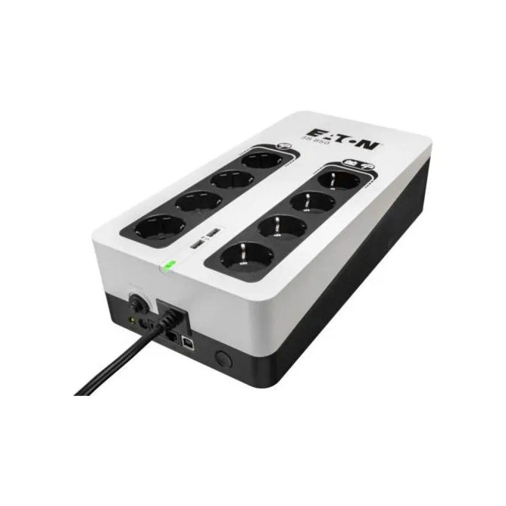 Eaton 3S850D UPS Offline 850 VA / 510 W, 8 prese Tipo F e 2 USB
