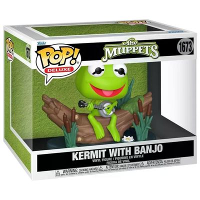 Funko Pop! Deluxe Kermit con Banjo – The Muppets, 9 cm Funko Pop! Deluxe Kermit con Banjo – The Muppets, 9 cm