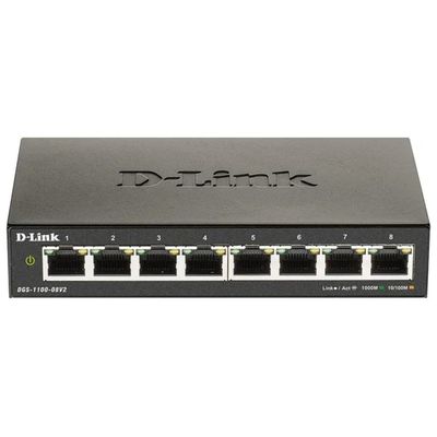D-Link DGS-1100-08V2-E Switch di Rete Gestito L2 8 Porte Gigabit Ethernet 10-100