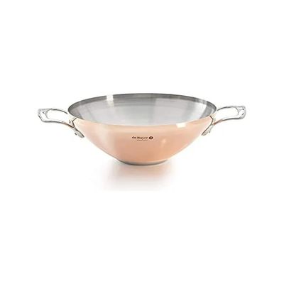 De Buyer Prima Matera Wok in Rame a Induzione, 32 cm
