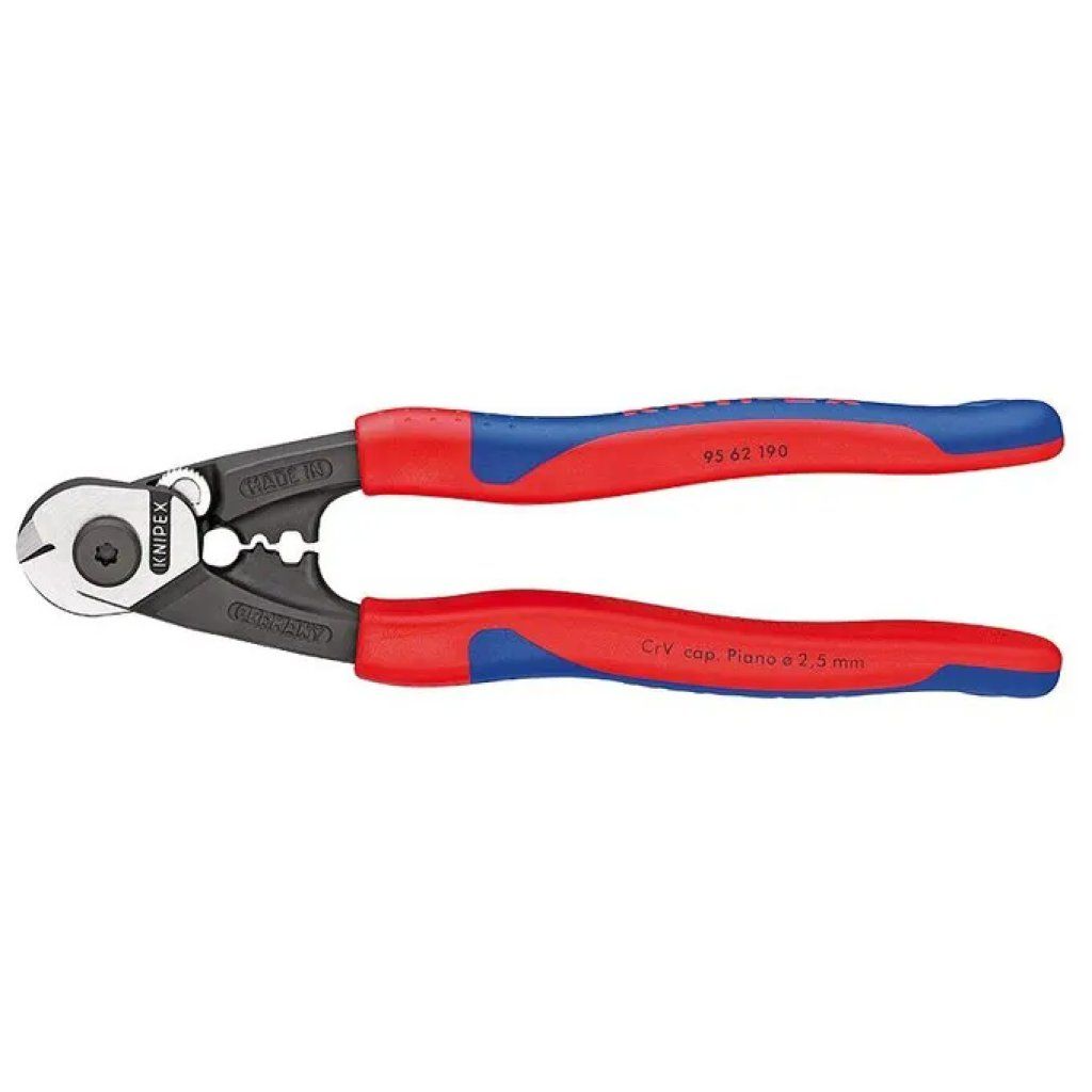 KNIPEX 95 62 190 Cesoia per Funi in Acciaio, 190 mm KNIPEX 95 62 190 Cesoia per Funi in Acciaio, 190 mm