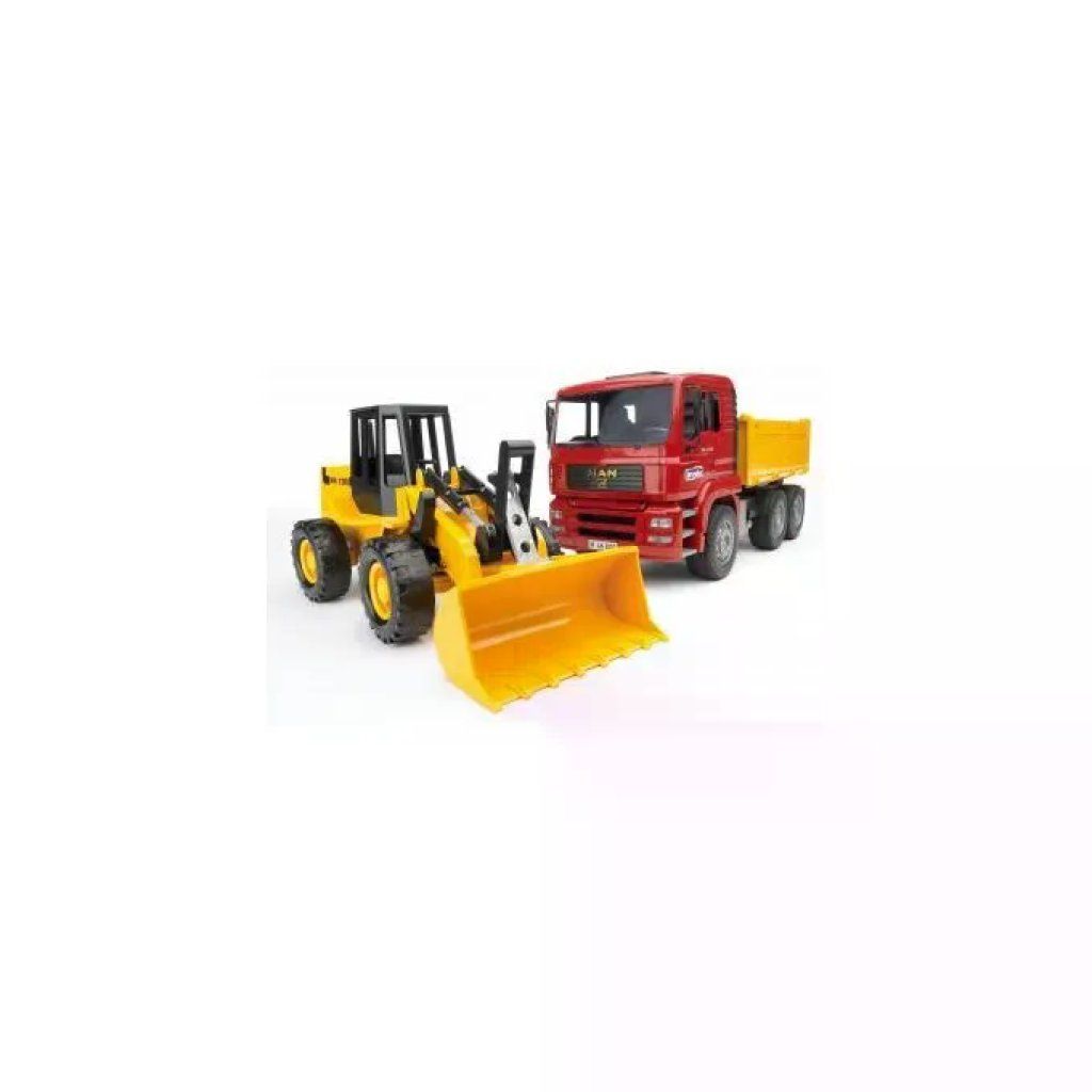 BRUDER Set camion da cantiere e pala gommata articolata BRUDER Set camion da cantiere e pala gommata articolata