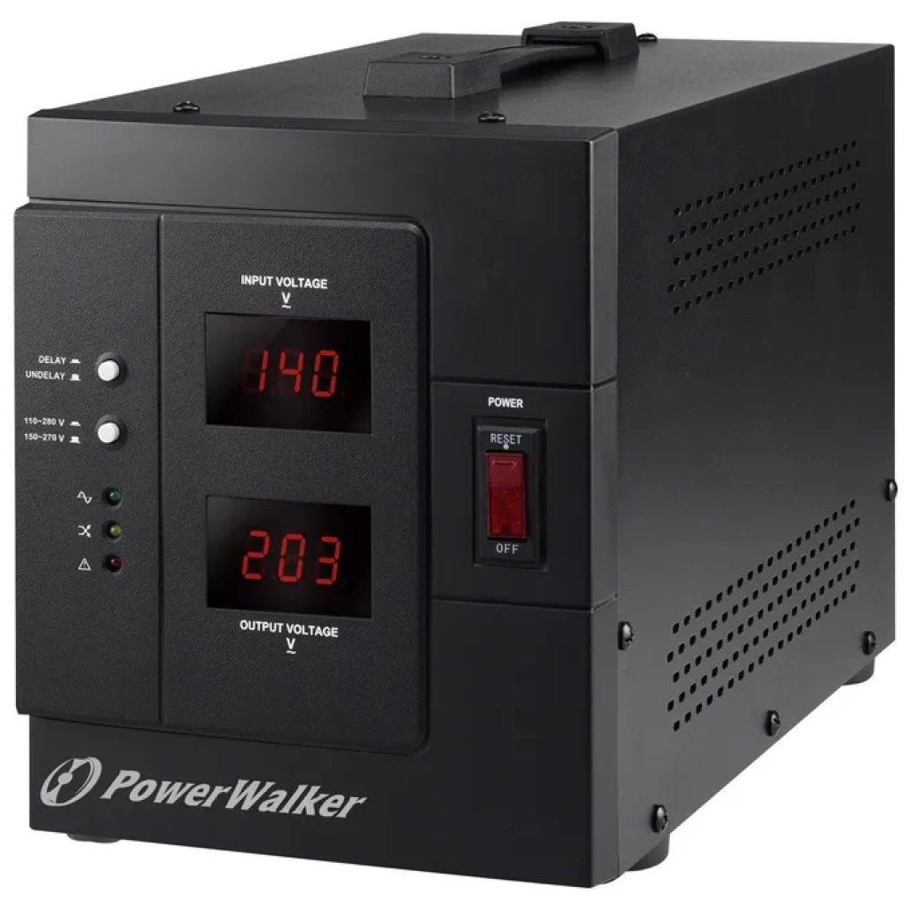 BLUEWALKER PowerWalker AVR 3000/SIV Regolatore di Tensione 3000 VA, 2400 W, 230 V con Display LED