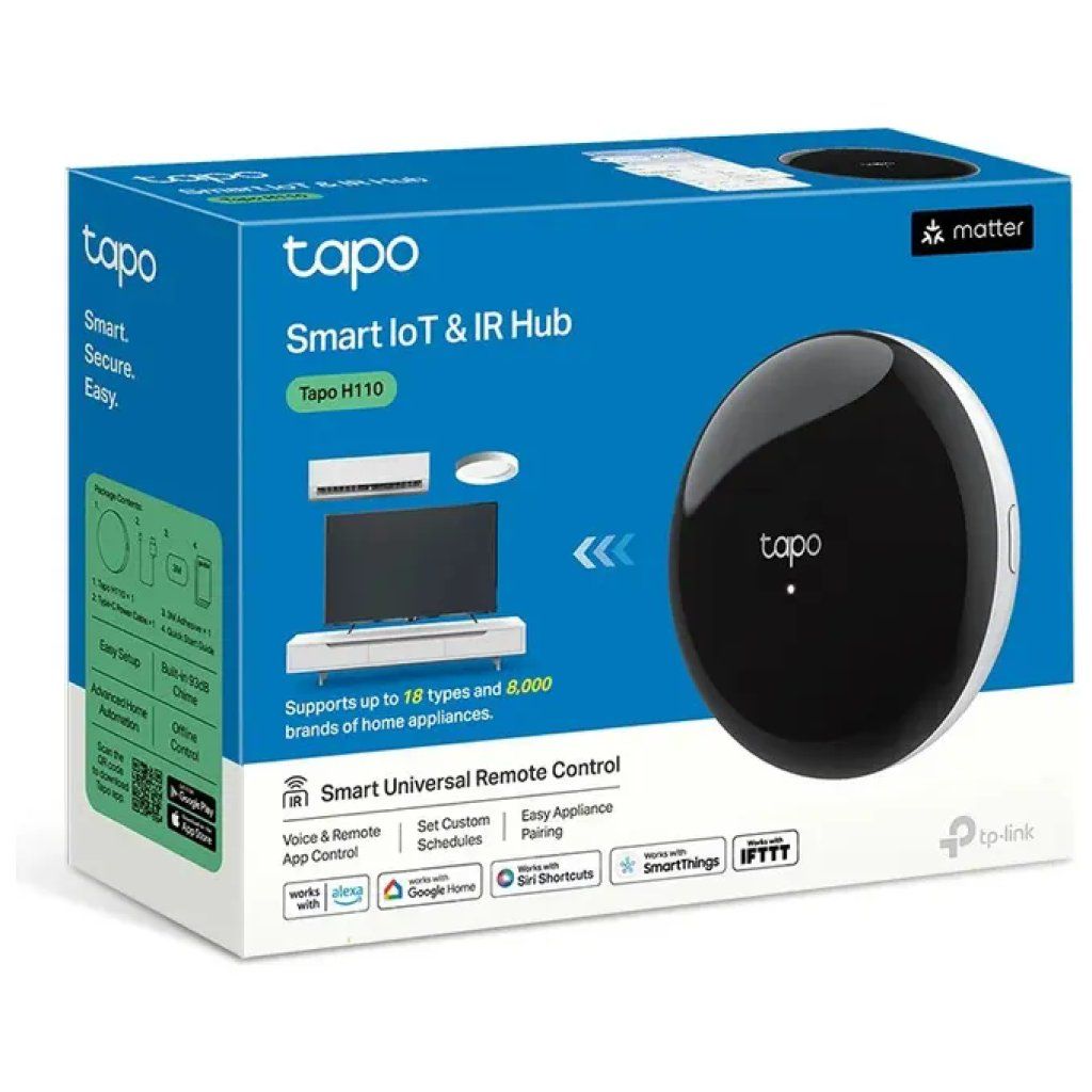 TP-Link Tapo H110 Hub Smart a Infrarossi con Controllo Vocale TP-Link Tapo H110 Hub Smart a Infrarossi con Controllo Vocale