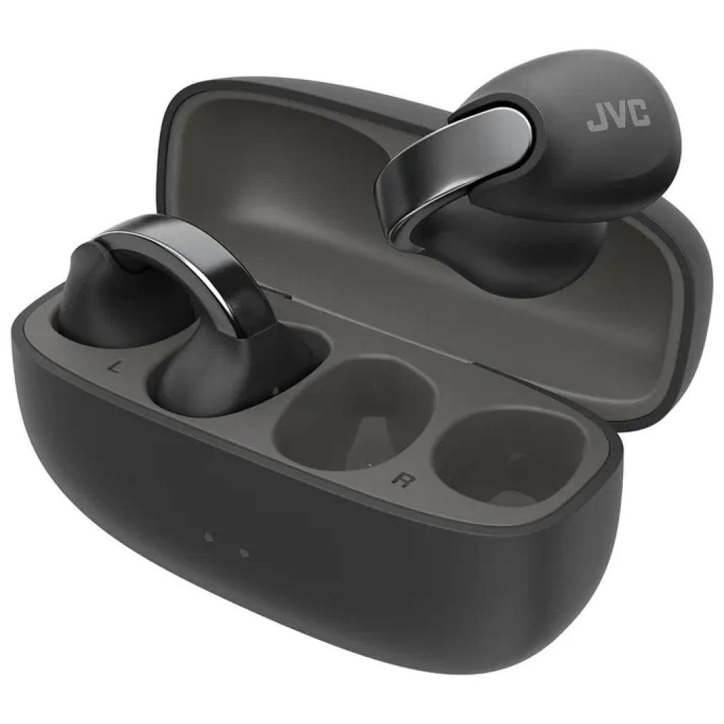 JVC HA-NP1T-B Nearphones – Auricolari Earcuff Bluetooth 5.3, Nero