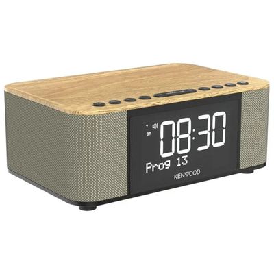Kenwood CR-ST40DAB-M Radiosveglia Stereo DAB+ con Bluetooth 5.3, 6 W, USB, finitura legno