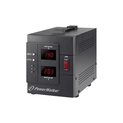 PowerWalker AVR 1500/SIV Regolatore di Tensione 1500 VA, 1200 W, LCD, Nero