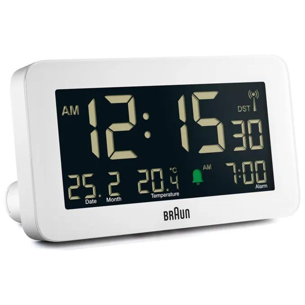 Braun BC10-DCF W Sveglia Digitale Radiocontrollata Bianca
