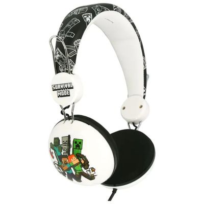 OTL Technologies MC1304 Cuffie Gaming Minecraft per Bambini, Bianche