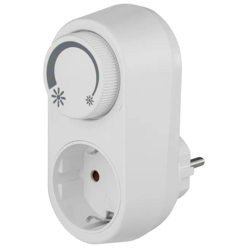 REV 0020270112 Adattatore Dimmer LED con Presa, Bianco