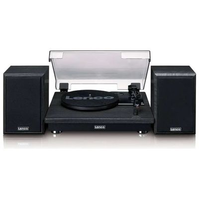 Lenco LS-100BK Giradischi Bluetooth Nero con 2 Altoparlanti Lenco LS-100BK Giradischi Bluetooth Nero con 2 Altoparlanti