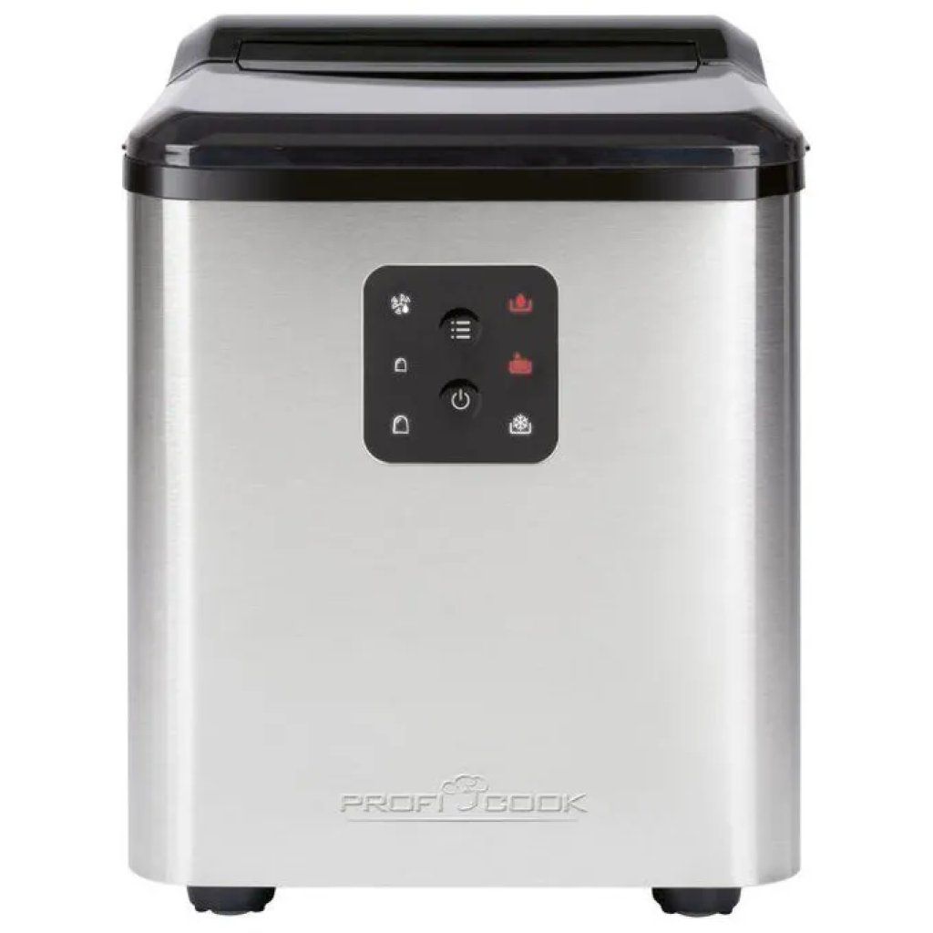 ProfiCook PC-EWB 1253 Macchina per ghiaccio 12 kg/24 h, 120 W, nero e grigio