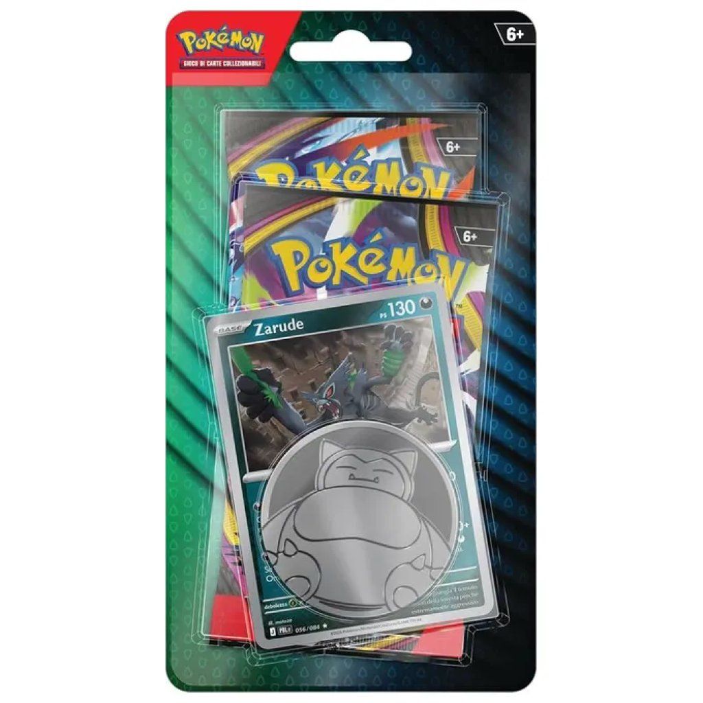 THE POKEMON COMPANY Pokémon Blister Zarude con 2 Buste, Carta Olografica e Moneta THE POKEMON COMPANY Pokémon Blister Zarude con 2 Buste, Carta Olografica e Moneta