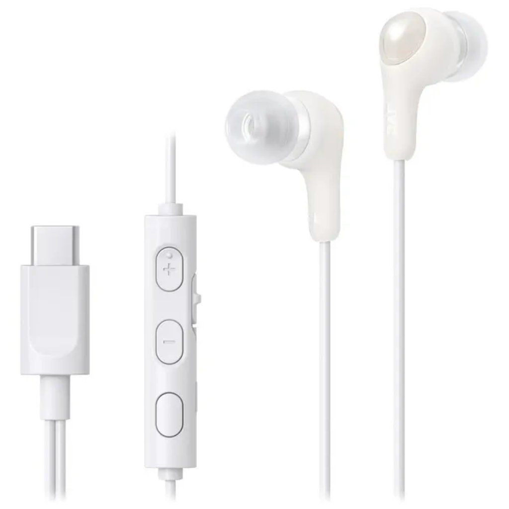 JVC HA-FR9UC Auricolari In-Ear USB-C con Microfono, Bianchi JVC HA-FR9UC Auricolari In-Ear USB-C con Microfono, Bianchi