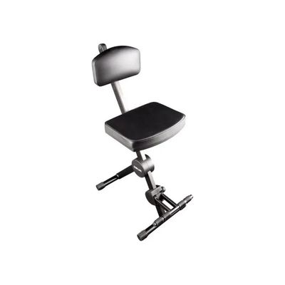 QUIKLOK QUIK LOK DX749 Sgabello per Musicisti Regolabile 58–90 cm, con Schienale e Poggiapiedi, Nero