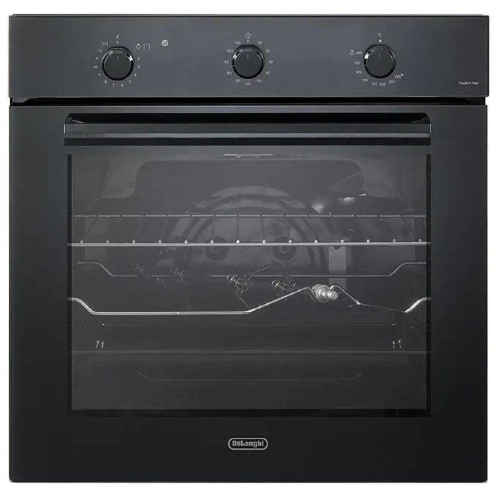 DELONGHI De’Longhi FGE6NL Family – Forno da incasso a gas, 71 L, nero