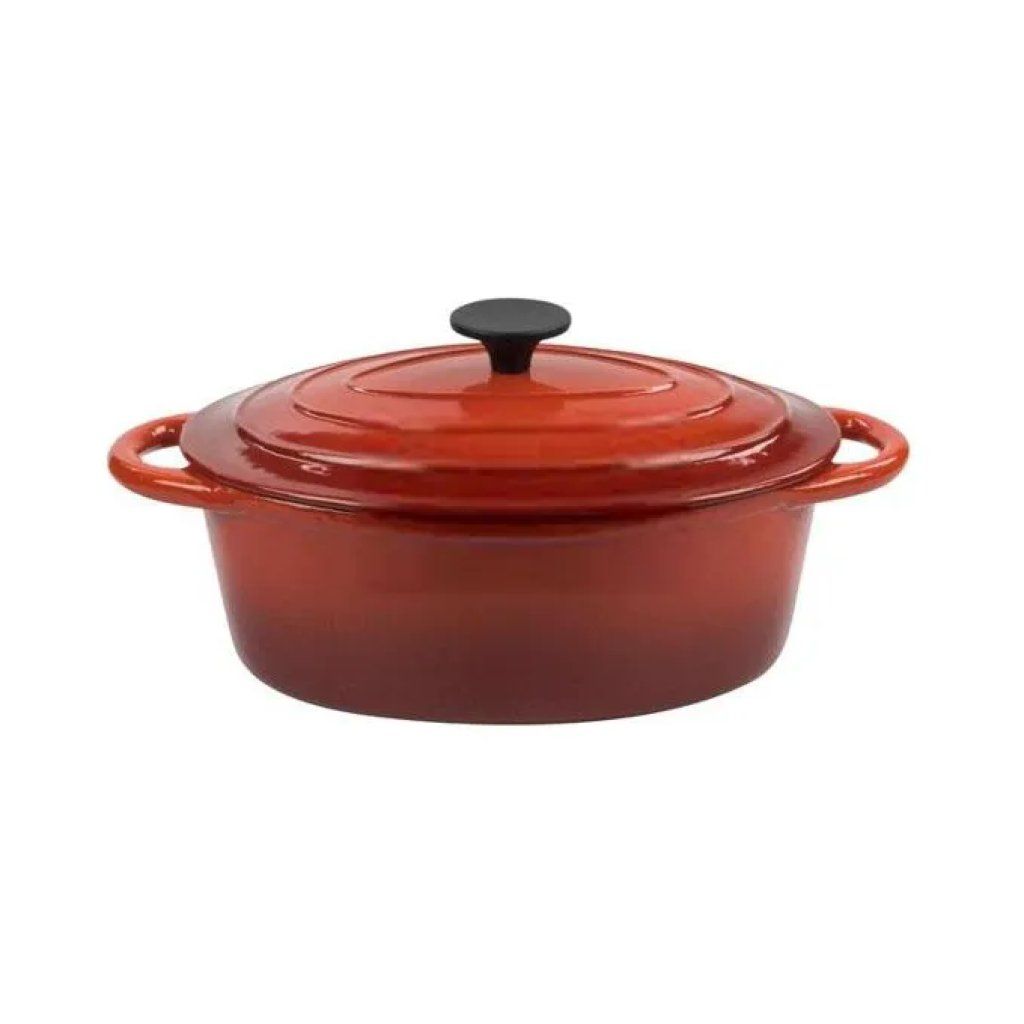 ILSA Normandie Casseruola Ovale in Ghisa Smaltata 6 L, Rossa ILSA Normandie Casseruola Ovale in Ghisa Smaltata 6 L, Rossa