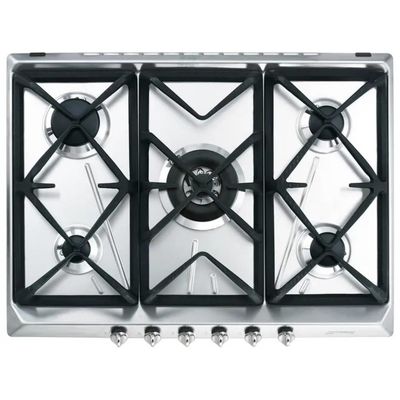 SMEG SRV576GH5 Piano cottura a gas da incasso, 70 cm, 5 fuochi, inox SMEG SRV576GH5 Piano cottura a gas da incasso, 70 cm, 5 fuochi, inox