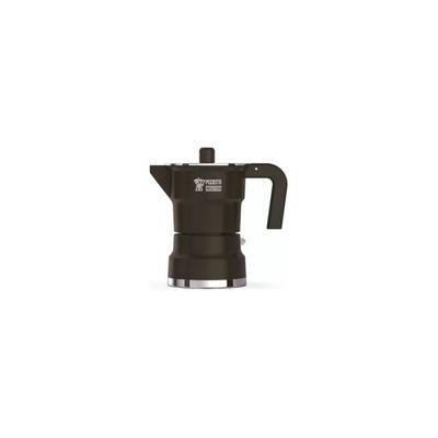 Pezzetti Solidexpress 1655VNEW – Caffettiera Moka a Induzione, 3 Tazze, Nero Fumo
