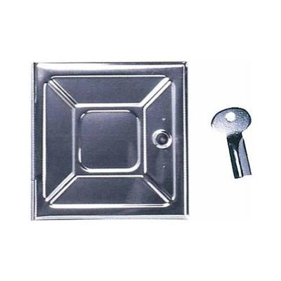 OTB Portina per Camino in Lamiera Zincata 18,5 x 18,5 cm con Chiave