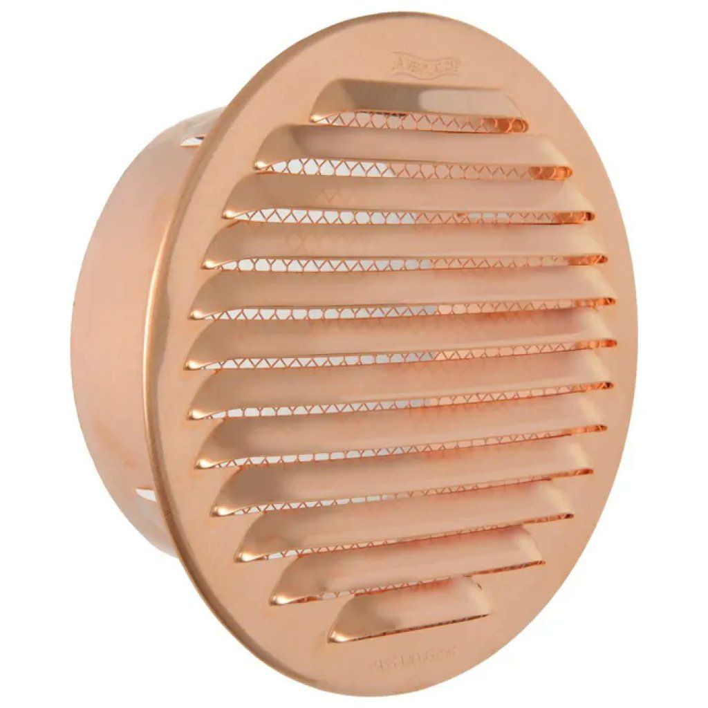 LAVENTILAZIONE La Ventilazione GTR125R – Griglia tonda in rame 150 mm con rete antinsetti
