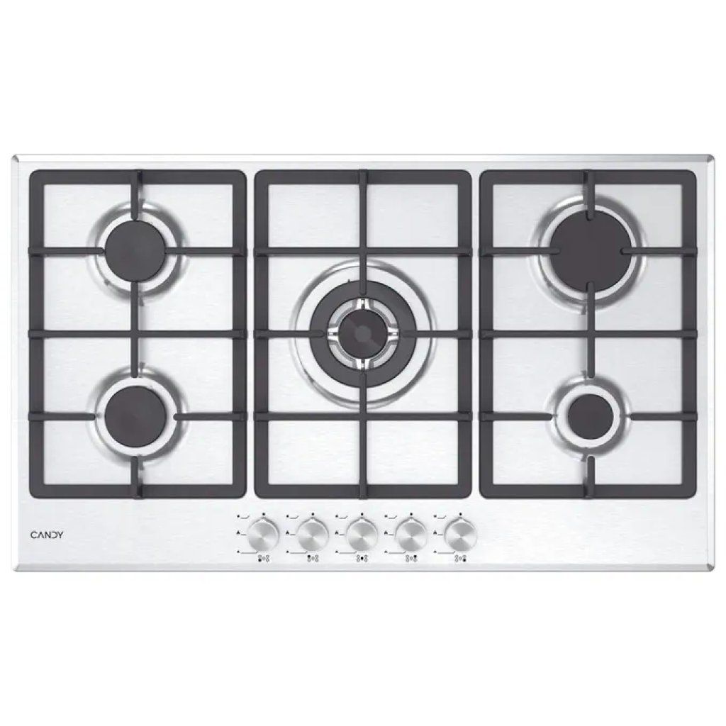 Candy Moderna CHG93WX/1 Piano Cottura a Gas, 86 cm, 5 Fuochi, Acciaio Inox Candy Moderna CHG93WX/1 Piano Cottura a Gas, 86 cm, 5 Fuochi, Acciaio Inox